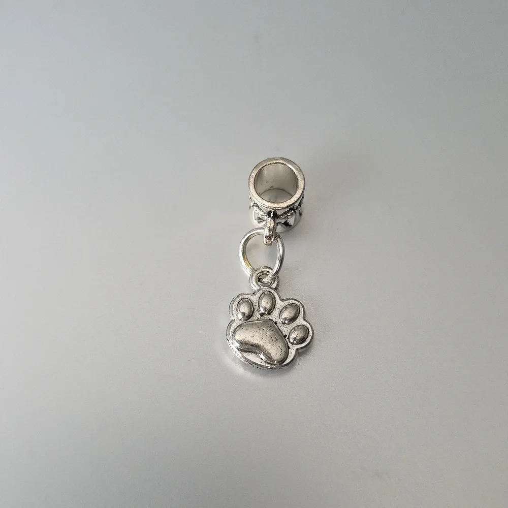 Paw Print Charm Will FIT Pandora and other European Systems - Picture 2 of 5